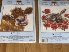 Bothy Threads Wrendale Cross Stitch Pattern Only ‘Moo’ and ‘Love Is In the Hare’
