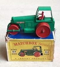 MATCHBOX Kingsize K-9 - AVELING BARFORD ROAD ROLLER + ORIGINAL Box (1962-1966)
