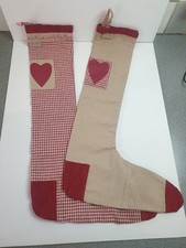Maileg Pair Of Patchwork  Christmas  Stockings.