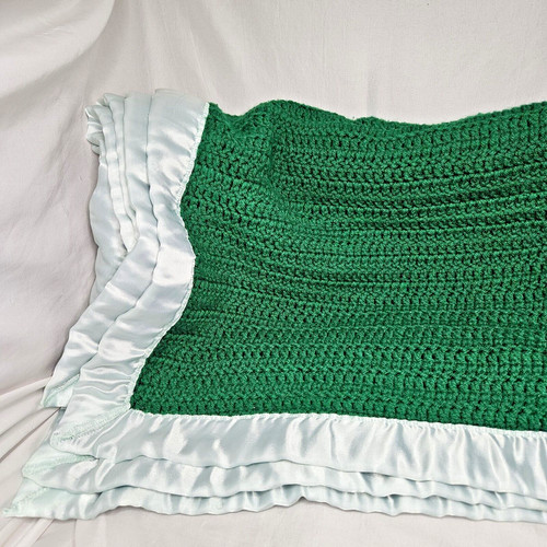 Crocheted blanket green - blanket,