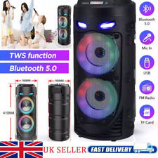 3000W Portable Bluetooth Party Speaker Sub Woofer Heavy Bass Sound System & MIC