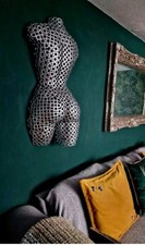  Metal Wall Art Female Torso Rear Sculpture Abstract Decor Man Cave 