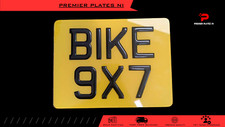 3D GEL RESIN Motorbike Number Plates - Charles Wright - UK ROAD LEGAL - 9x7"