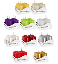 Votive Candles 10 Colours To Choose From, 7 Hours Burning Time Set of 4 NEW