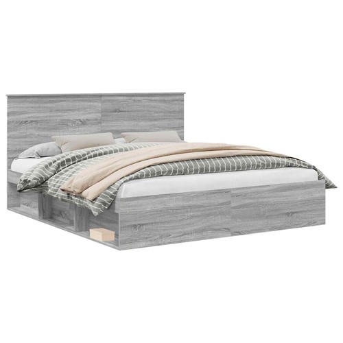 Bed frame with headboard solid - with,