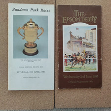 Pair of Shergar Race Cards 1981 Sandown Classic Trial  & Epsom Derby