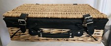 Wicker Hamper Basket Storage Basket Lined Empty
