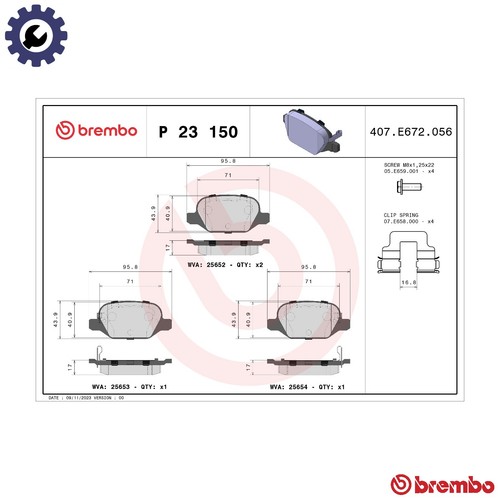 Brake pad set - pad, disc