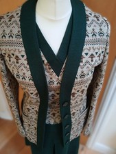 Vintage Twinset, Alexon Youngset by alananah tandy, Size 12, Fairisle Skirt Suit