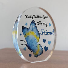 Inspirational Sign Best Friend Gift Plaque Lucky To Have You Gift For Her Him