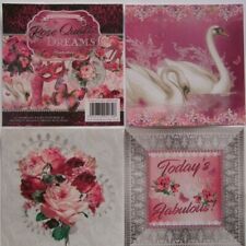 25 Mix sq Card Toppers "Rose