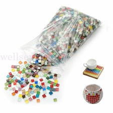 Up To 300x Mixed Crystal Glass Mosaic Tiles Square Kitchen Bathroom Art Craft