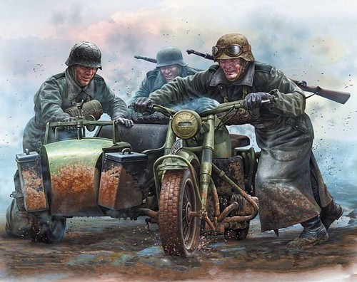 World war motorbike - war, 2