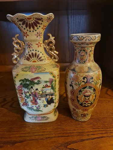 Vintage japanese satsuma vases - japanese,