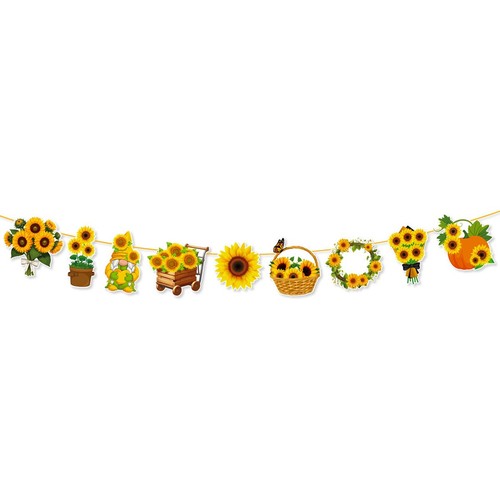 Sunflower bunting garland - bunting,