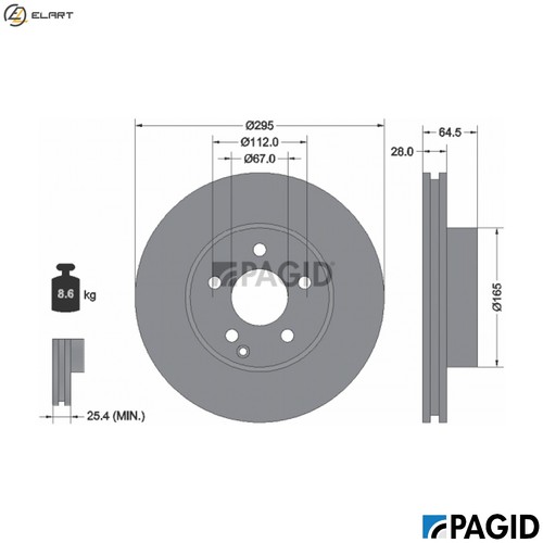 Brake disc 54632nhc for - 2x,