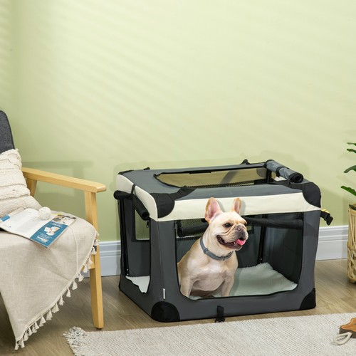Pawhut foldable pet carrier - ,