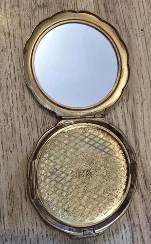 Vintage iris compact mirror - iris,