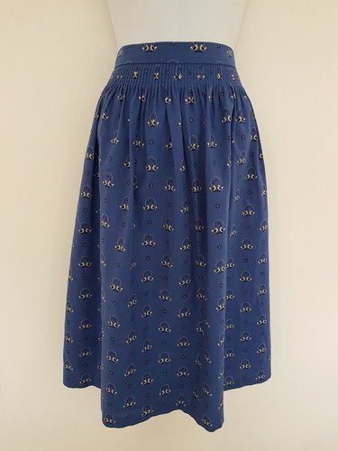 Vintage skirt blue midi - vintage,