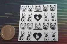 Cute, West Highland Terrier, Dog, Heart, Westie, Silhouette, Nail Art, Decals