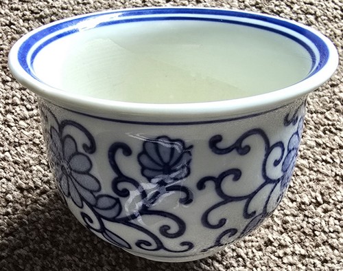 Blue white floral - blue,