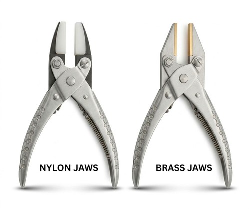 Parallel pliers set flat nose - set,