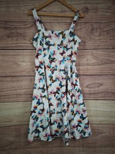 HEARTS & ROSES size 18 colourful butterflies swing dress