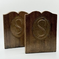 Vtg Rustic “S” Bookends