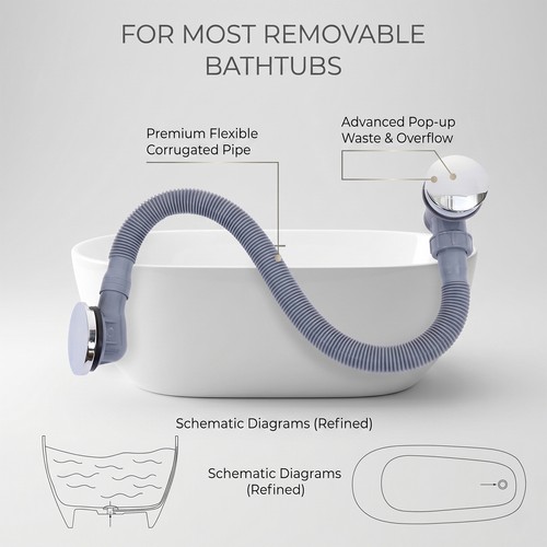 Bathroom modern bath waste - modern,