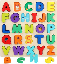 Wooden Jigsaw Puzzles for Kids ABC Alphabet Learning Toys - Early Education Mont