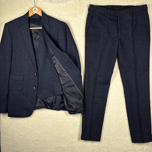 Moss london blue tweed piece - blue,