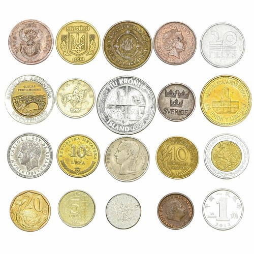 Different coins from - from, many