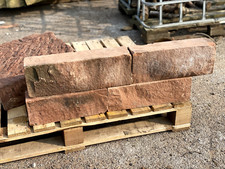 Reclaimed Red/Pink Large Sandstone Walling Blocks
