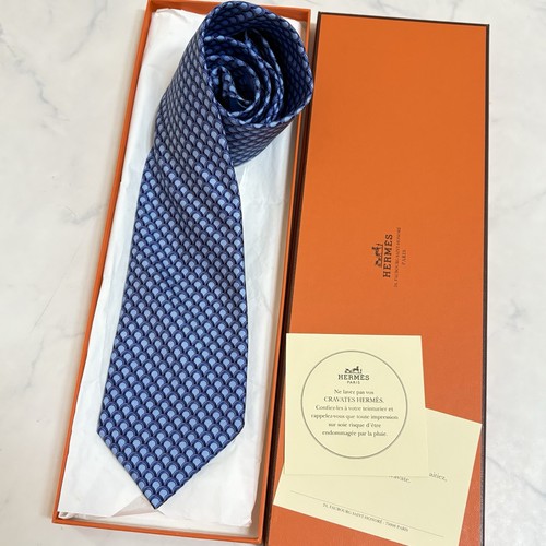 Hermes silk tie blue - tie,