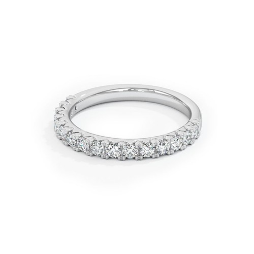 Moissanite wedding band 925 - moissanite,