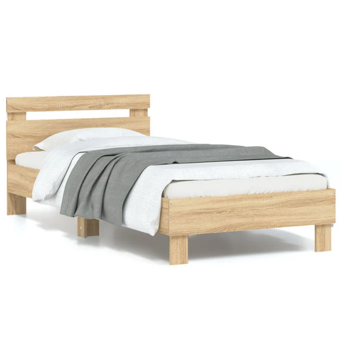 Walplus sonoma oak bed frame - sonoma,