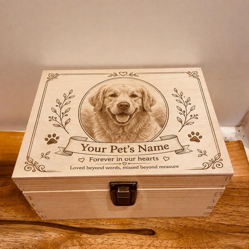 Dog remembrance memory - dog, box