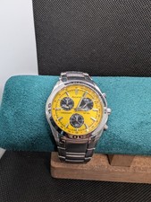Accurist chronograph Mens MB772Y Yellow Sports Watch 100m 
