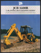 JCB "1400B" Backhoe Loaders Brochure Leaflet