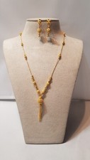 Ball Necklace Set In 22ct Gold