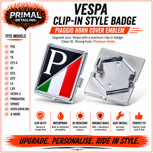 Vespa clip style - clip-in, |
