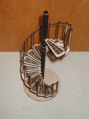 Dolls house spiral staircase - house,