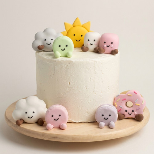Hand modeled edible cake - hand-modeled,