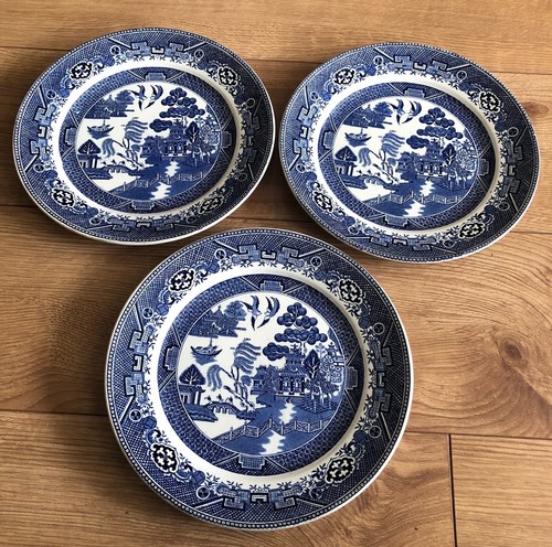 Vintage blue willow - vintage, three