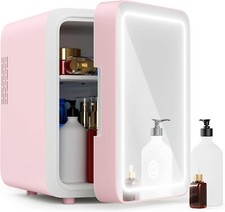 4L Mini Fridge with LED Mirror
