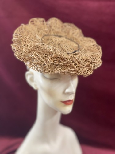 Vintage 40s straw - vintage, fascinator