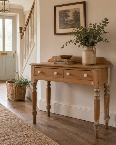 Victorian pine table with - victorian, 2