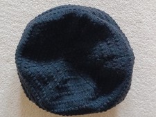 Accessorize black wool/angora mix textured knit beret/ hat - One Size/ Used