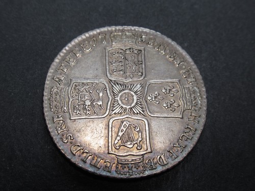 1758 george silver shilling - ii,