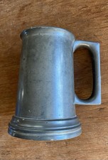 Vintage Pewter Tankard with Glass Bottom and Engraved  Point to Point winner VGC